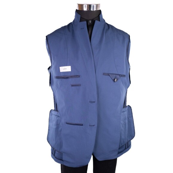 Sene Solid Blue Sport Blazer Unstructured Blazer Jacket Coat Taupe Size 44R EUC - Picture 9 of 13